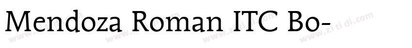 Mendoza Roman ITC Bo字体转换